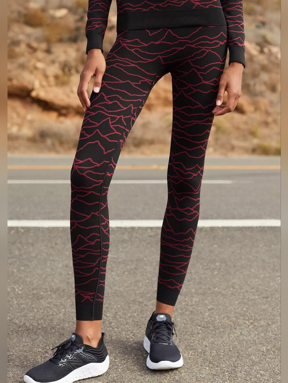 Sweaty Betty Red Line Mountain Active Base Layer Leggings Size XL